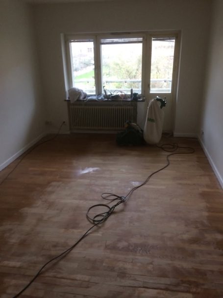 Förberedande för parkett.